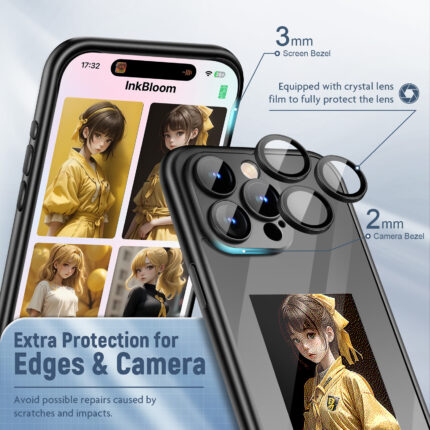 IPhone15 PRO PROMAX NFC Ink Screen Flip Phone Case Smart Creative DIY Custom All-Inclusive Case